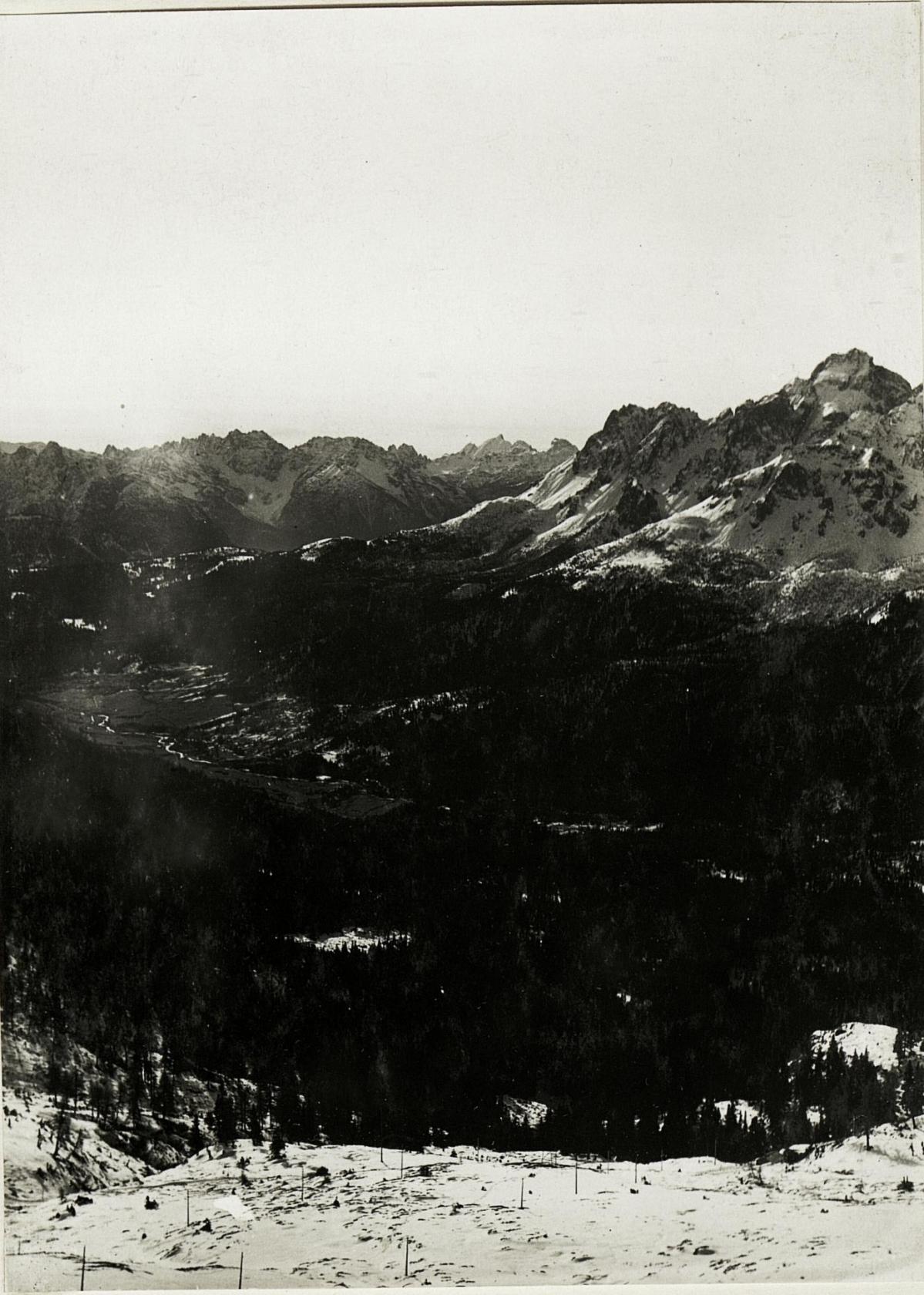Standpunkt Kreuzberg, Panorama Croda di Campo bis Rotwand. (1.Teilbild = WK ALB 03685a) (BildID 15416682)