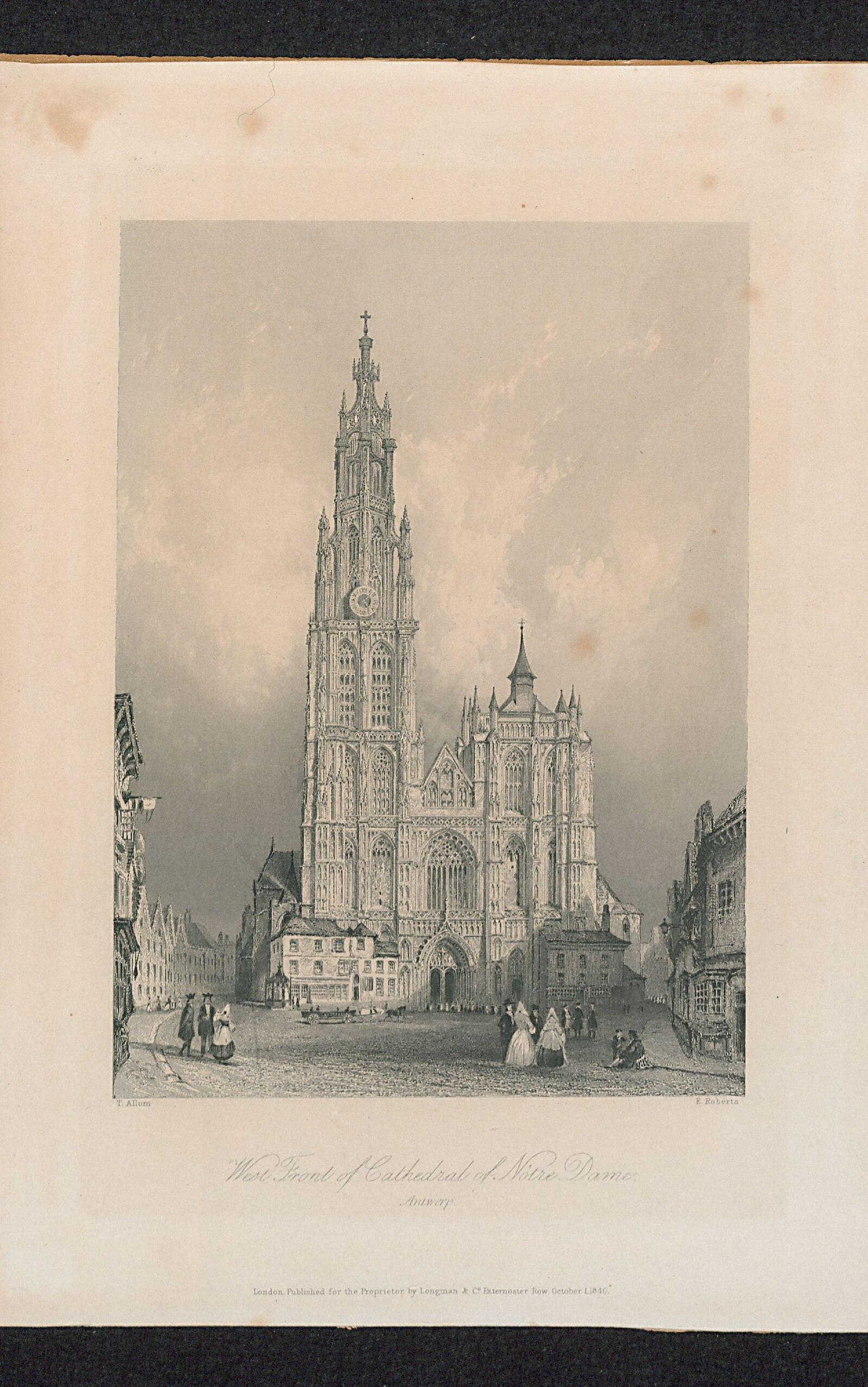 Façade van de kathedraal van Antwerpen